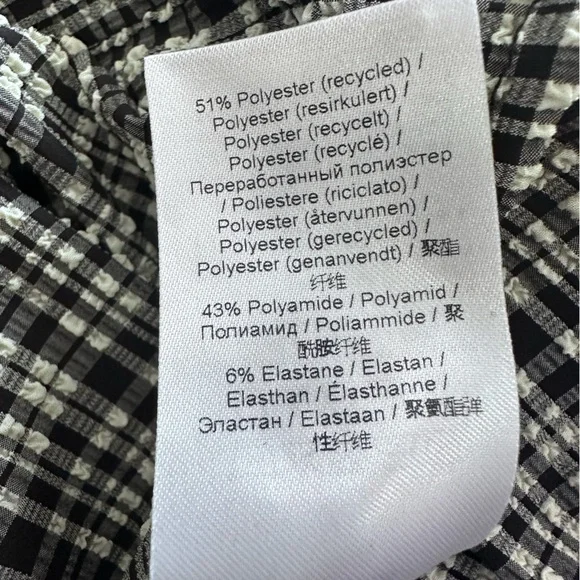 Ganni women’s stretch sheersucker smocked maxi dress size 36 black - Picture 8 of 9